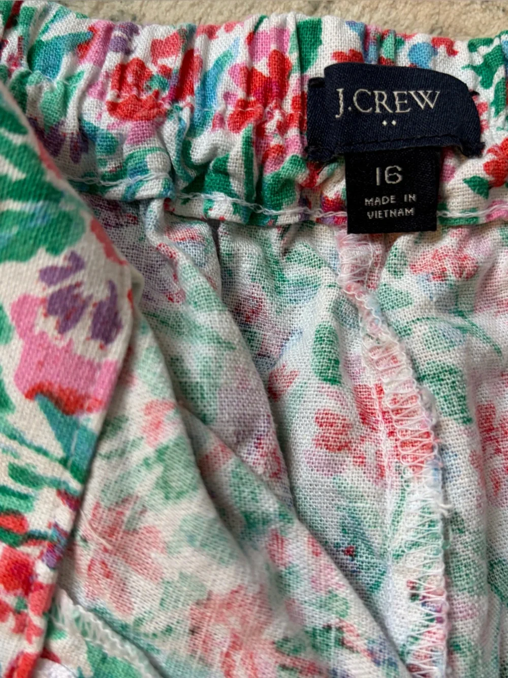 J. Crew Floral Linen Blend Shorts - Size 16